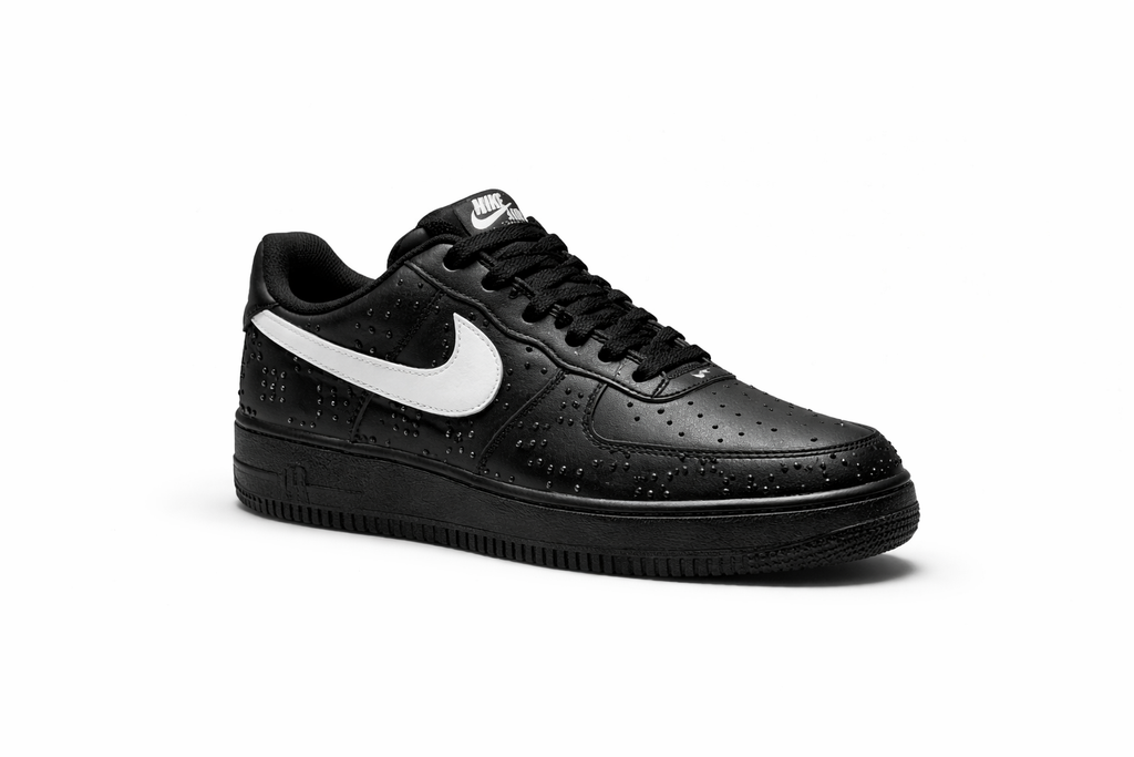 Custom Black Air Force 1 – Handmade