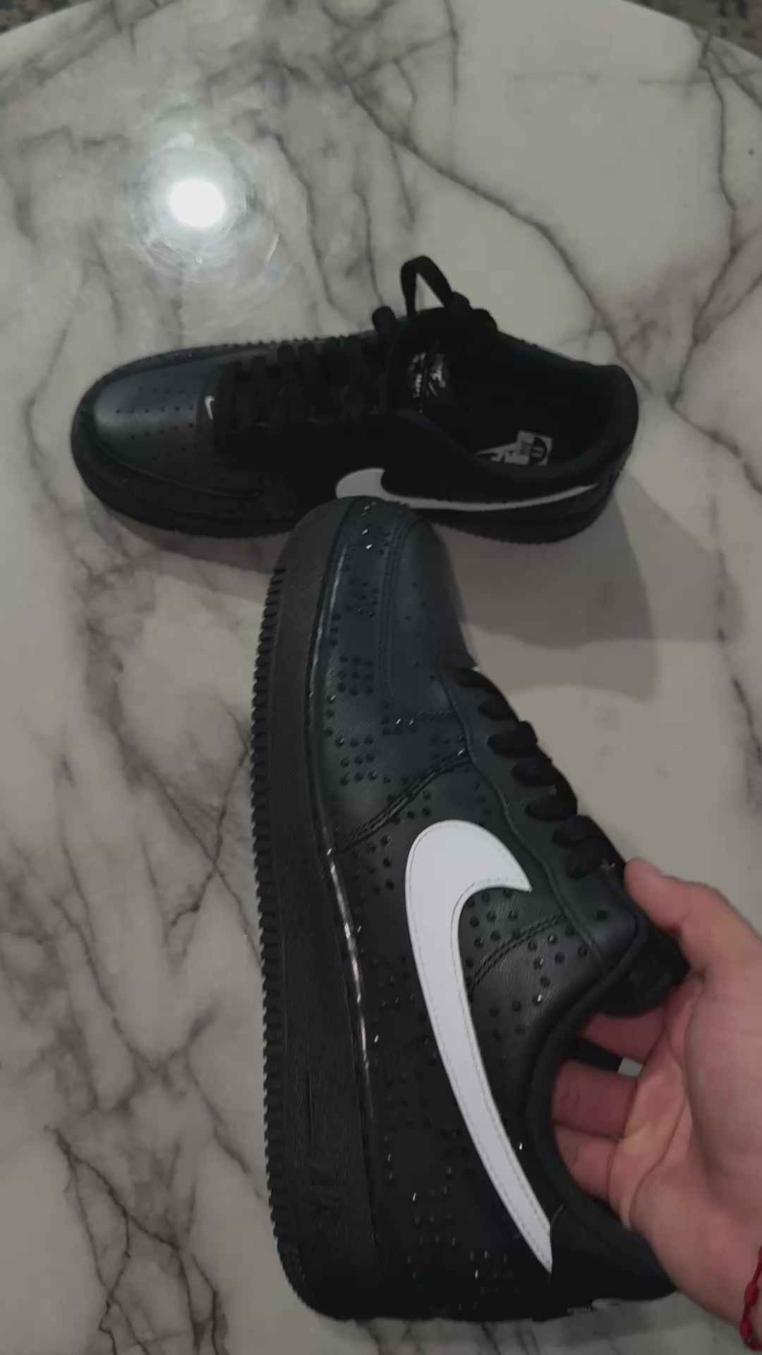 Custom Black Air Force 1 – Handmade